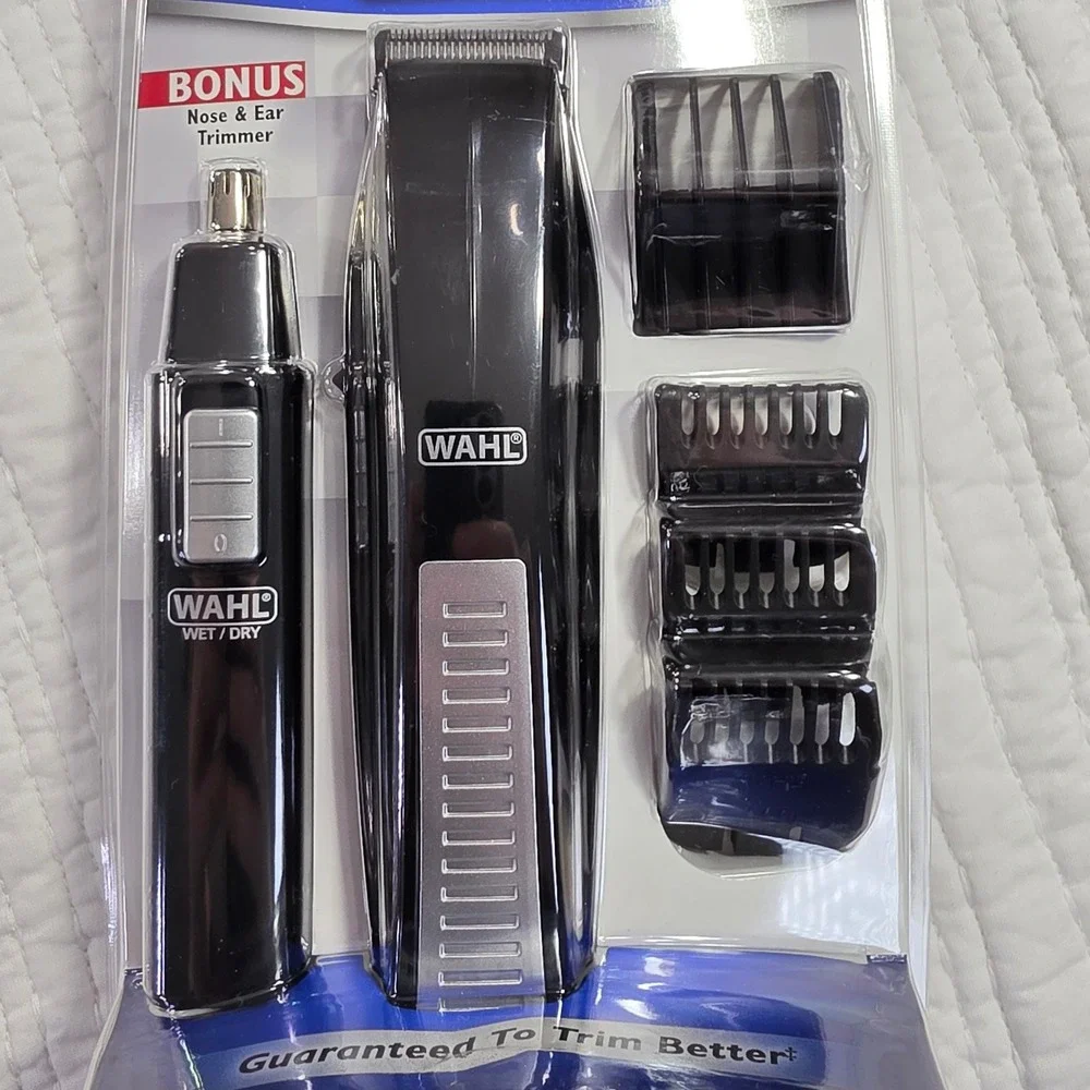 Wahl Beard Battery Trimmer Grooming Kit Nose Ear Trimmer 5537-1801 NWT 9 Lengths